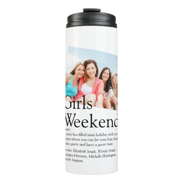 Personalized Girls Weekend Definition Photo Thermal Tumbler (Front)