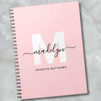Personalized Girly Blush Pink Monogram