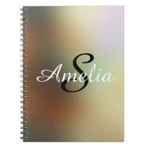 Personalized Girly Glitter Sparkles Blur Name Notebook