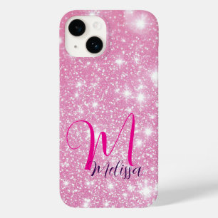 Personalized Girly Glitter Sparkles Name Case-Mate iPhone 14 Case