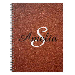 Personalized Girly Glitter Sparkles Name Notebook