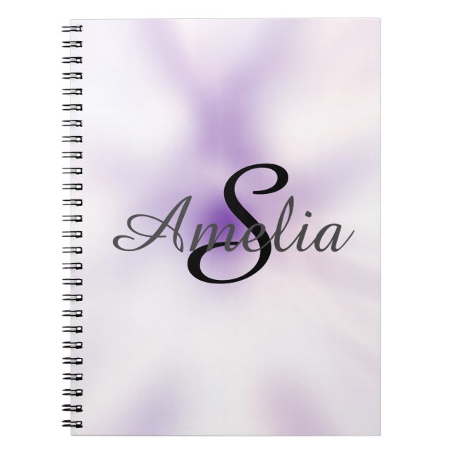 Personalized Girly Glitter Sparkles Name Notebook (Front)