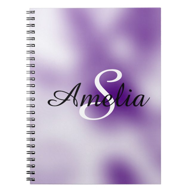 Personalized Girly Glitter Sparkles Name Notebook (Front)