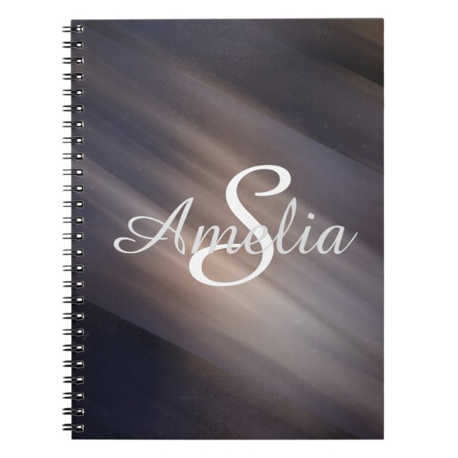 Personalized Girly Glitter Sparkles Name Notebook (Front)