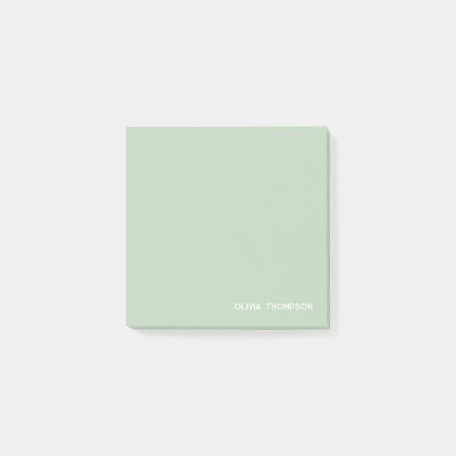Personalized Girly Green School Post-it Notes (Front)