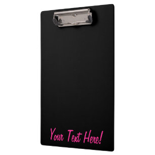 Personalized Girly Hot Pink Colour Customize This! Clipboard