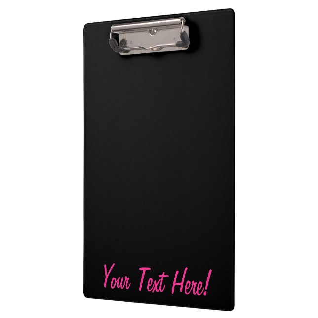 Personalized Girly Hot Pink Colour Customize This! Clipboard (Left)