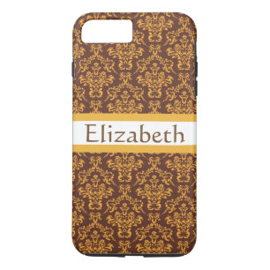 Personalized Girly Modern Damasks With Name iPhone 8 Plus/7 Plus Case