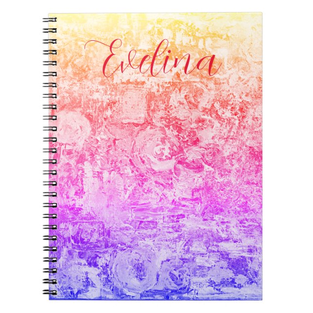 Personalized Girly  Name Notebook (Front)