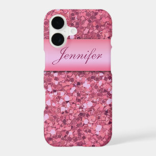 Personalized Girly Pink Glitter Sparkles Name