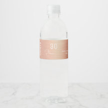 Personalized Girly Rose Gold Foil 30th Birthday