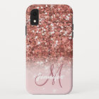 Personalized Girly Rose Gold Glitter Sparkles Name