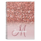 Personalized Girly Rose Gold Glitter Sparkles Name