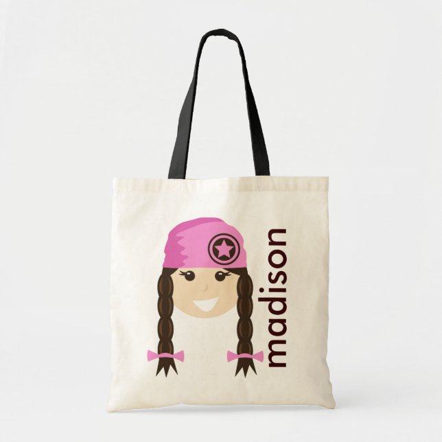Personalized Girly Tote Bag (Front)