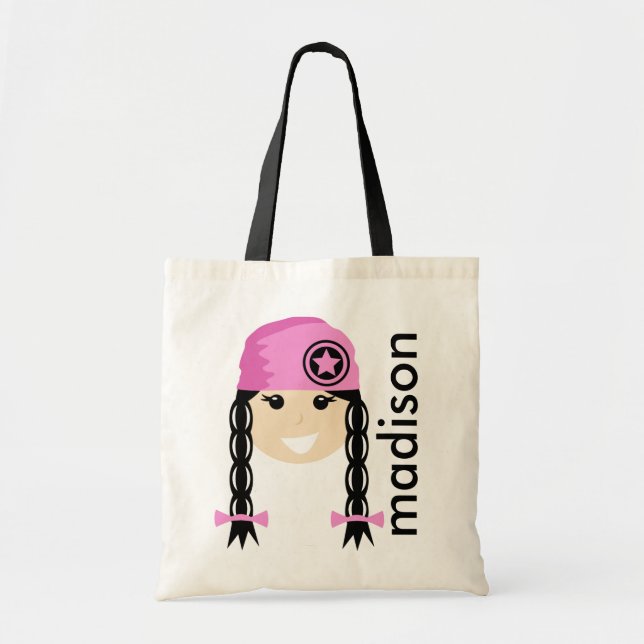 Personalized Girly Tote Bag (Front)