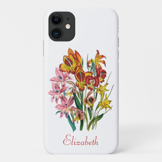 Personalized Gladioli Case-Mate iPhone Case (Back)