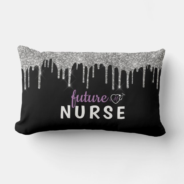 Personalized Glam Nurse Lumbar Pillow (Front)