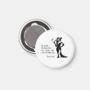Personalized Glam Style Quote Design Magnet