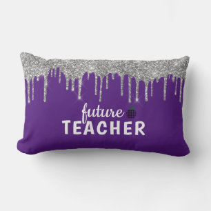 Personalized Glam Teacher Lumbar Pillow