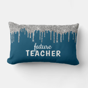 Personalized Glam Teacher Lumbar Pillow