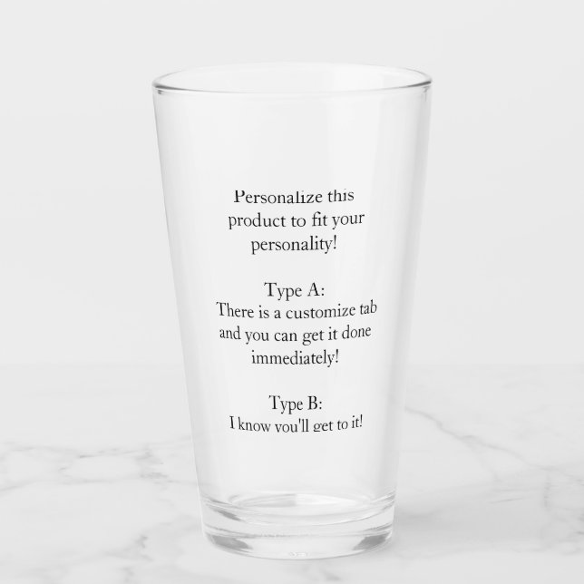 Personalized Glass (Front)