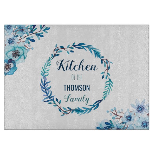 Personalized glass chopping board Add your text (Front)