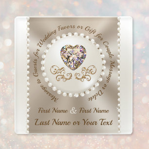 Personalized, Glass Coasters Wedding Favours