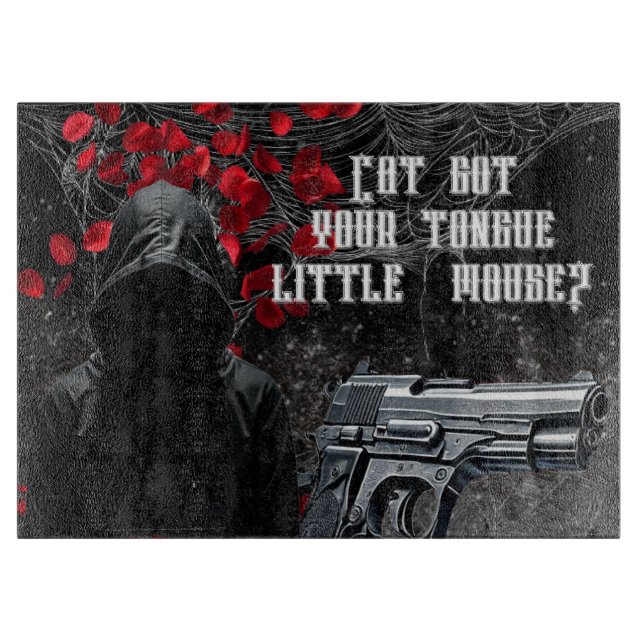 Personalized Glass Cutting Haunting Adeline Zade M Cutting Board (Front)