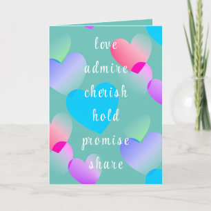 Personalized Gliding Hearts Valentine's Day  Holiday Card