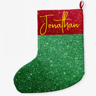 Personalized Glitter Christmas Stocking – Large
