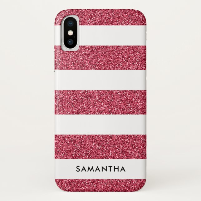 Personalized Glitter Effect Case-Mate iPhone Case (Back)
