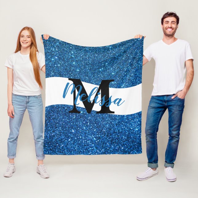 Personalized glitter  fleece blanket (In Situ)
