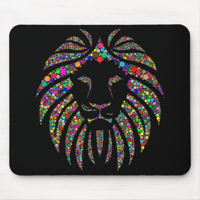 Personalized Glitter Lion Wild Animal Mouse Pad (Front)
