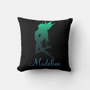 Personalized Glitter Magical Fairy Throw Pillow