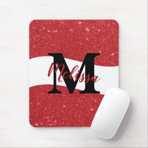 Personalized glitter mouse pad