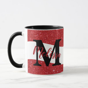 Personalized glitter mug