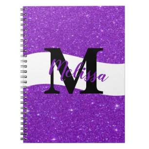 Personalized glitter notebook