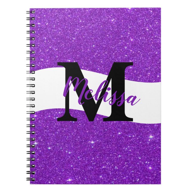 Personalized glitter notebook (Front)