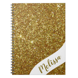 Personalized glitter notebook