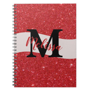 Personalized glitter notebook
