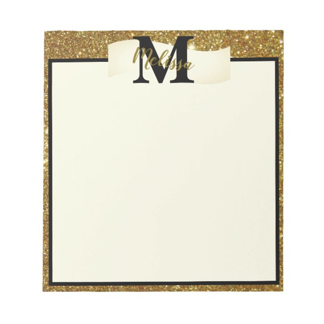 Personalized glitter  notepad (Front)