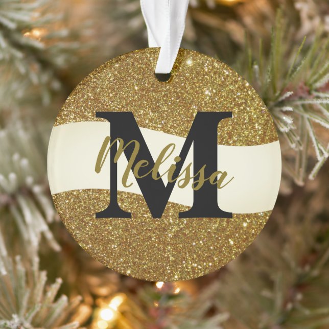 Personalized glitter  ornament (Tree)