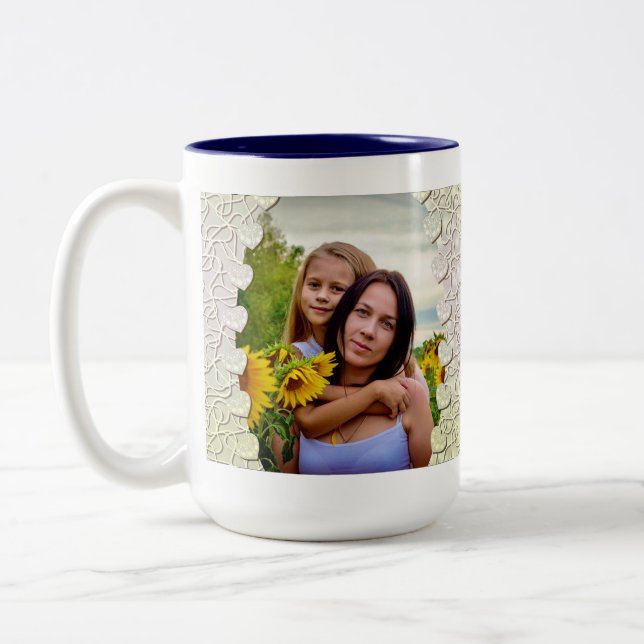 Personalized Glitter Photo Mug Wrap Design (Left)