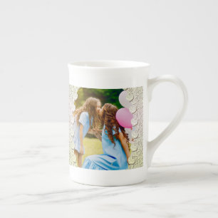 Personalized Glitter Photo Mug Wrap Design