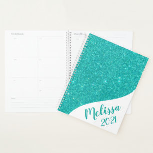Personalized glitter planner