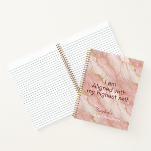 Personalized Glitter Positive Quotes Journal