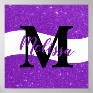 Personalized glitter poster