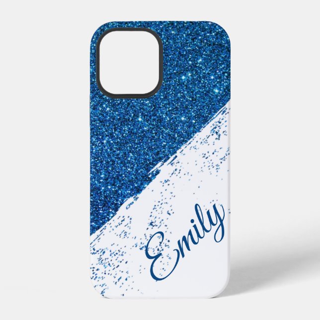 Personalized glitter spray iPhone case (Back)