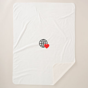 Personalized Global Love Sherpa Blanket