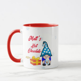 Personalized Gnome Boy Hot Chocolate Mug